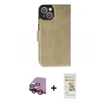 MARSİLYAN™- iPhone 14 Plus Kılıf Siluet Işık Serisi - Siyah Mat Seramik Nano Ekran Koruyucu + Raze Metal Kamera Lens - KI
