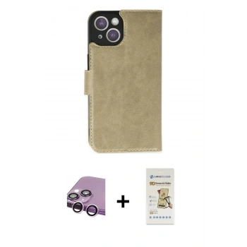 MARSİLYAN™- iPhone 14 Plus Kılıf Siluet Işık Serisi - Siyah Mat Seramik Nano Ekran Koruyucu + Raze Metal Kamera Lens - MR