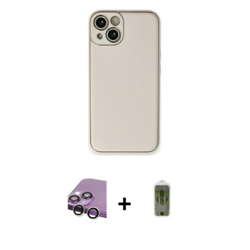 MARSİLYAN™- iPhone 14 Plus Kılıf Yadigar Klasik - Siyah Joko Magic 5D Hayalet Cam + Raze Metal Kamera Lens - GS