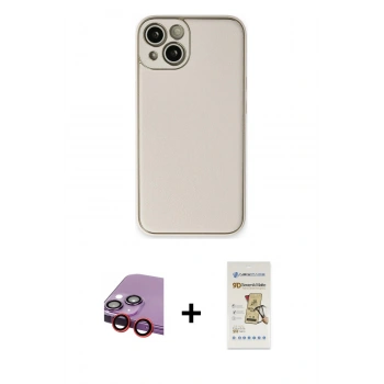 MARSİLYAN™- iPhone 14 Plus Kılıf Yadigar Klasik - Siyah Mat Seramik Nano Ekran Koruyucu + Raze Metal Kamera Lens - KI