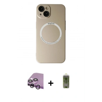 MARSİLYAN™- iPhone 14 Plus Kılıf Zirve Klasik Prime - Siyah Joko Magic 5D Hayalet Cam + Raze Metal Kamera Lens - MR