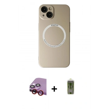 MARSİLYAN™- iPhone 14 Plus Kılıf Zirve Klasik Prime - Siyah Joko Magic 5D Hayalet Cam + Raze Metal Kamera Lens - KI