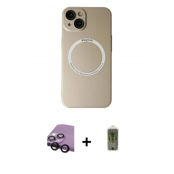 MARSİLYAN™- iPhone 14 Plus Kılıf Zirve Klasik Prime - Siyah Joko Magic 5D Hayalet Cam + Raze Metal Kamera Lens - SH