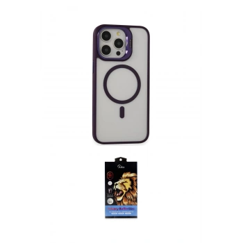 MARSİLYAN™- iPhone 14 Pro Kılıf Ahenk Klasik Özel Seri - Siyah Buffer Hayalet Cam Ekran Koruyucu