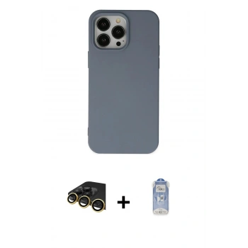 MARSİLYAN™- iPhone 14 Pro Kılıf Ahenk Serisi - Siyah Joko Magic 5D Cam + Raze Metal Kamera Lens - GD