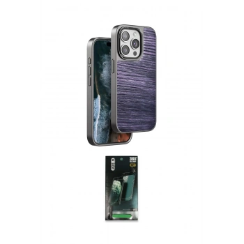 MARSİLYAN™- iPhone 14 Pro Kılıf Atlas Minimal Özel Seri - Siyah 360 Mat Full Body Arka Koruyucu