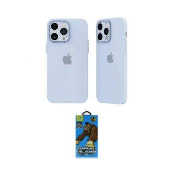 MARSİLYAN™- iPhone 14 Pro Kılıf Atlas Minimal Prime - Siyah 18D Cam Ekran Koruyucu