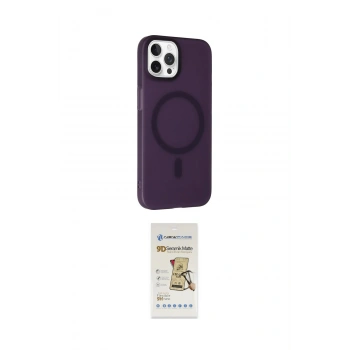 MARSİLYAN™- iPhone 14 Pro Kılıf Çekirdek Modern Prime - Siyah Mat Seramik Nano Ekran Koruyucu