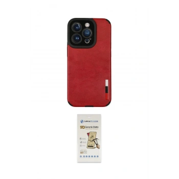 MARSİLYAN™- iPhone 14 Pro Kılıf Doruk Asil Koleksiyonu - Siyah Mat Seramik Nano Ekran Koruyucu