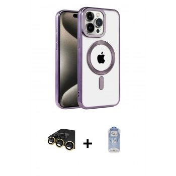 MARSİLYAN™- iPhone 14 Pro Kılıf Eksen Form Koleksiyonu - Siyah Joko Magic 5D Cam + Raze Metal Kamera Lens - GD