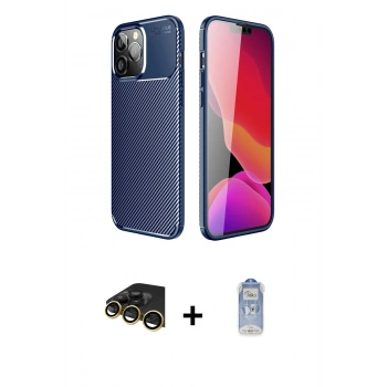 MARSİLYAN™- iPhone 14 Pro Kılıf Eksen Form Prime - Siyah Joko Magic 5D Cam + Raze Metal Kamera Lens - GD