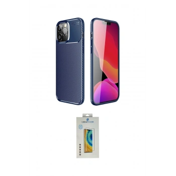 MARSİLYAN™- iPhone 14 Pro Kılıf Eksen Form Prime - Siyah Polymer Nano Ekran Koruyucu