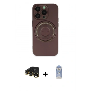 MARSİLYAN™- iPhone 14 Pro Kılıf Eksen Klasik Prime - Siyah Joko Magic 5D Cam + Raze Metal Kamera Lens - GD