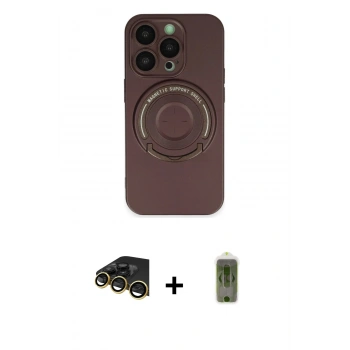MARSİLYAN™- iPhone 14 Pro Kılıf Eksen Klasik Prime - Siyah Joko Magic 5D Hayalet Cam + Raze Metal Kamera Lens - GD