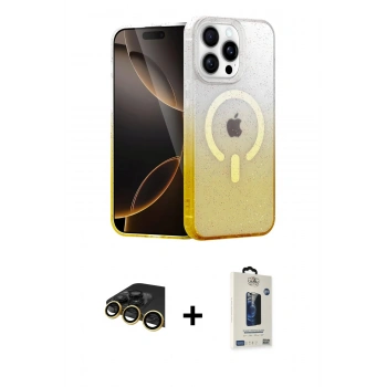 MARSİLYAN™- iPhone 14 Pro Kılıf Eksen Minimal Özel Seri - Siyah Bilvis Hayalet Cam Ekran Koruyucu + Raze Metal Kamera Lens - GD