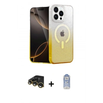 MARSİLYAN™- iPhone 14 Pro Kılıf Eksen Minimal Özel Seri - Siyah Joko Magic 5D Cam + Raze Metal Kamera Lens - GD