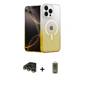 MARSİLYAN™- iPhone 14 Pro Kılıf Eksen Minimal Özel Seri - Siyah Joko Magic 5D Hayalet Cam + Raze Metal Kamera Lens - GD