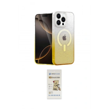 MARSİLYAN™- iPhone 14 Pro Kılıf Eksen Minimal Özel Seri - Siyah Mat Seramik Nano Ekran Koruyucu