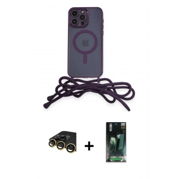 MARSİLYAN™- iPhone 14 Pro Kılıf Eksen Özel Seri - Siyah 360 Mat Full Body Arka Koruyucu + Raze Metal Kamera Lens - GD