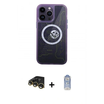 MARSİLYAN™- iPhone 14 Pro Kılıf İz Form - Siyah Joko Magic 5D Cam + Raze Metal Kamera Lens - GD