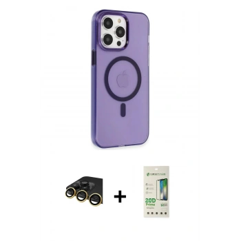MARSİLYAN™- iPhone 14 Pro Kılıf Kıvılcım Asil Özel Seri - Siyah 20D Premium Cam Ekran Koruyucu + Raze Metal Kamera Lens - GD