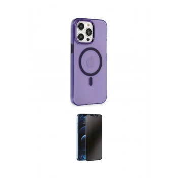 MARSİLYAN™- iPhone 14 Pro Kılıf Kıvılcım Asil Özel Seri - Siyah 3D Antistatik Hayalet Cam Ekran Koruyucu