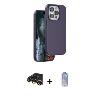 MARSİLYAN™- iPhone 14 Pro Kılıf Kıvılcım Çizgi Serisi - Siyah Joko Magic 5D Cam + Raze Metal Kamera Lens - GD
