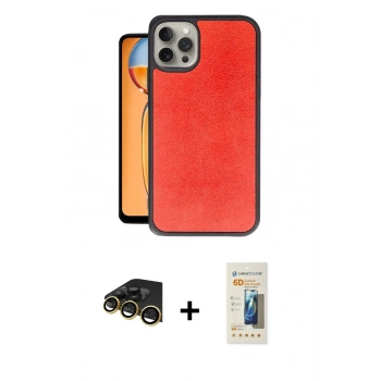 MARSİLYAN™- iPhone 14 Pro Kılıf Kıvılcım Işık Serisi - Siyah 6D Mat Seramik Hayalet Nano Ekran Koruyucu + Raze Metal Kamera Lens - GD
