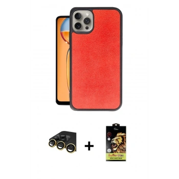 MARSİLYAN™- iPhone 14 Pro Kılıf Kıvılcım Işık Serisi - Siyah Buffer Cam Ekran Koruyucu + Raze Metal Kamera Lens - GD