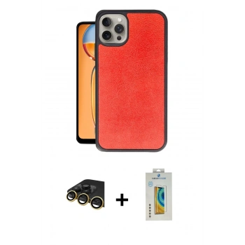 MARSİLYAN™- iPhone 14 Pro Kılıf Kıvılcım Işık Serisi - Siyah Polymer Nano Ekran Koruyucu + Raze Metal Kamera Lens - GD
