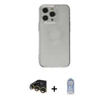 MARSİLYAN™- iPhone 14 Pro Kılıf Kutup Klasik - Siyah Joko Magic 5D Cam + Raze Metal Kamera Lens - GD