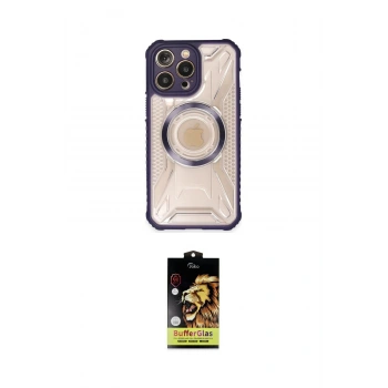 MARSİLYAN™- iPhone 14 Pro Kılıf Kutup Modern - Siyah Buffer Cam Ekran Koruyucu
