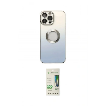 MARSİLYAN™- iPhone 14 Pro Kılıf Kutup Yansıma Özel Seri - Siyah 20D Premium Cam Ekran Koruyucu