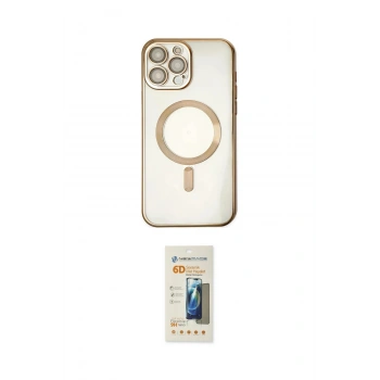 MARSİLYAN™- iPhone 14 Pro Kılıf Nova Işık Özel Seri - Siyah 6D Mat Seramik Hayalet Nano Ekran Koruyucu