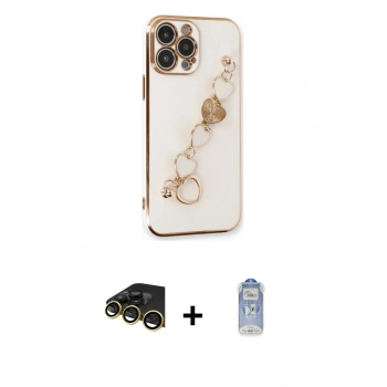 MARSİLYAN™- iPhone 14 Pro Kılıf Nova Işık Prime - Siyah Joko Magic 5D Cam + Raze Metal Kamera Lens - GD