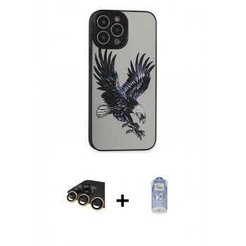 MARSİLYAN™- iPhone 14 Pro Kılıf Odak Klasik Serisi - Siyah Joko Magic 5D Cam + Raze Metal Kamera Lens - GD