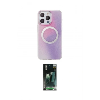 MARSİLYAN™- iPhone 14 Pro Kılıf Pusula Form - Siyah 360 Mat Full Body Arka Koruyucu