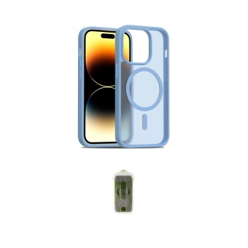 MARSİLYAN™- iPhone 14 Pro Kılıf Siluet Minimal Prime - Siyah Joko Magic 5D Hayalet Cam