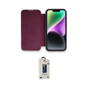 MARSİLYAN™- iPhone 14 Pro Kılıf Siluet Minimal Serisi - Siyah Bilvis Hayalet Cam Ekran Koruyucu