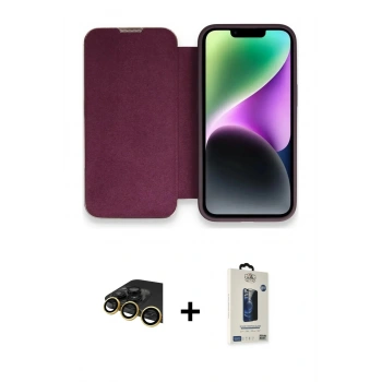 MARSİLYAN™- iPhone 14 Pro Kılıf Siluet Minimal Serisi - Siyah Bilvis Hayalet Cam Ekran Koruyucu + Raze Metal Kamera Lens - GD