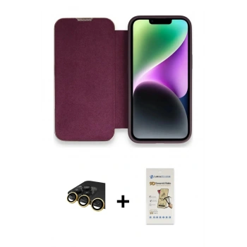MARSİLYAN™- iPhone 14 Pro Kılıf Siluet Minimal Serisi - Siyah Mat Seramik Nano Ekran Koruyucu + Raze Metal Kamera Lens - GD