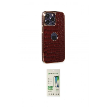 MARSİLYAN™- iPhone 14 Pro Kılıf Ufuk Form Prime - Siyah 20D Premium Cam Ekran Koruyucu