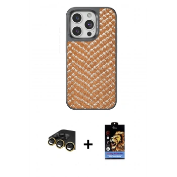 MARSİLYAN™- iPhone 14 Pro Kılıf Vadi Özel Seri - Siyah Buffer Hayalet Cam Ekran Koruyucu + Raze Metal Kamera Lens - GD