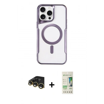 MARSİLYAN™- iPhone 14 Pro Kılıf Yadigar Klasik Özel Seri - Siyah 20D Premium Cam Ekran Koruyucu + Raze Metal Kamera Lens - GD