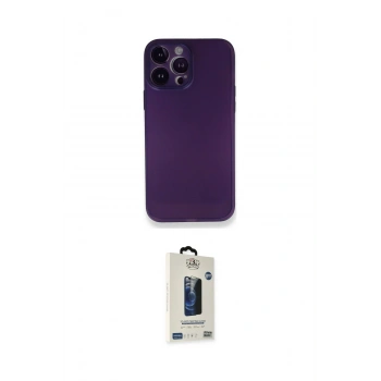MARSİLYAN™- iPhone 14 Pro Kılıf Yadigar Yansıma Serisi - Siyah Bilvis Hayalet Cam Ekran Koruyucu