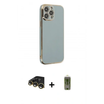 MARSİLYAN™- iPhone 14 Pro Kılıf Yankı Serisi - Siyah Joko Magic 5D Hayalet Cam + Raze Metal Kamera Lens - GD