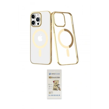 MARSİLYAN™- iPhone 14 Pro Kılıf Yörünge Minimal - Siyah Mat Seramik Nano Ekran Koruyucu