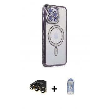 MARSİLYAN™- iPhone 14 Pro Kılıf Zirve Doku Prime - Siyah Joko Magic 5D Cam + Raze Metal Kamera Lens - GD