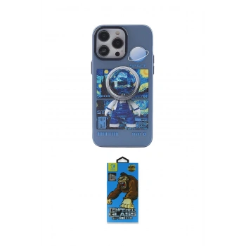MARSİLYAN™- iPhone 14 Pro Kılıf Zirve Form Özel Seri - Siyah 18D Cam Ekran Koruyucu