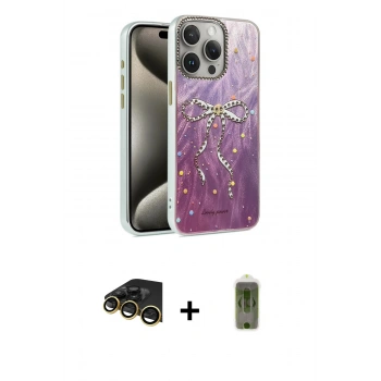 MARSİLYAN™- iPhone 14 Pro Kılıf Zirve Modern Prime - Siyah Joko Magic 5D Hayalet Cam + Raze Metal Kamera Lens - GD